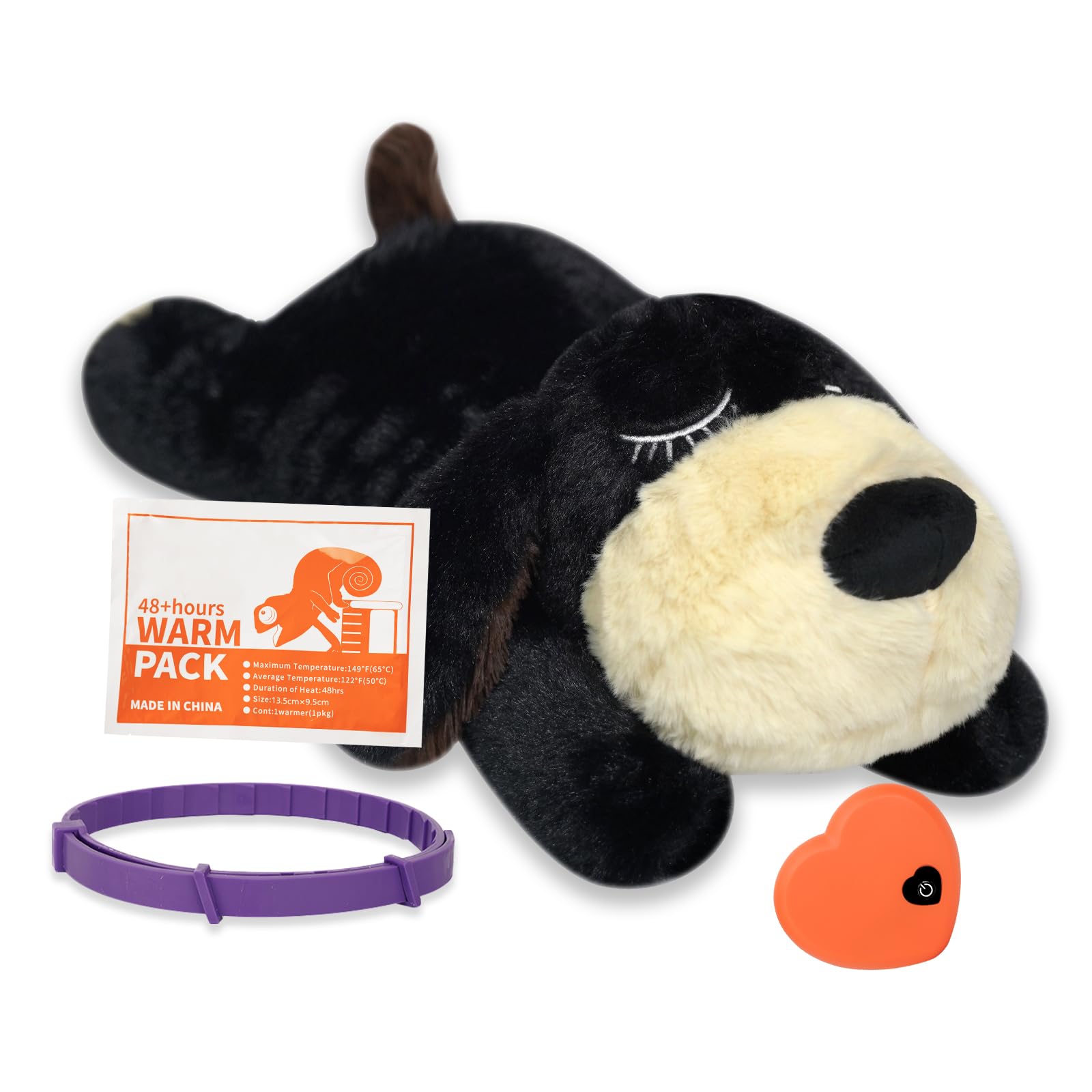 Trail Tail 2025 Dog Puppy Toy With Heartbeat New Model,Heartbeat Puppy Toy,Calming Dog Toy Set With Collar And 48H Warm Pack (Bl