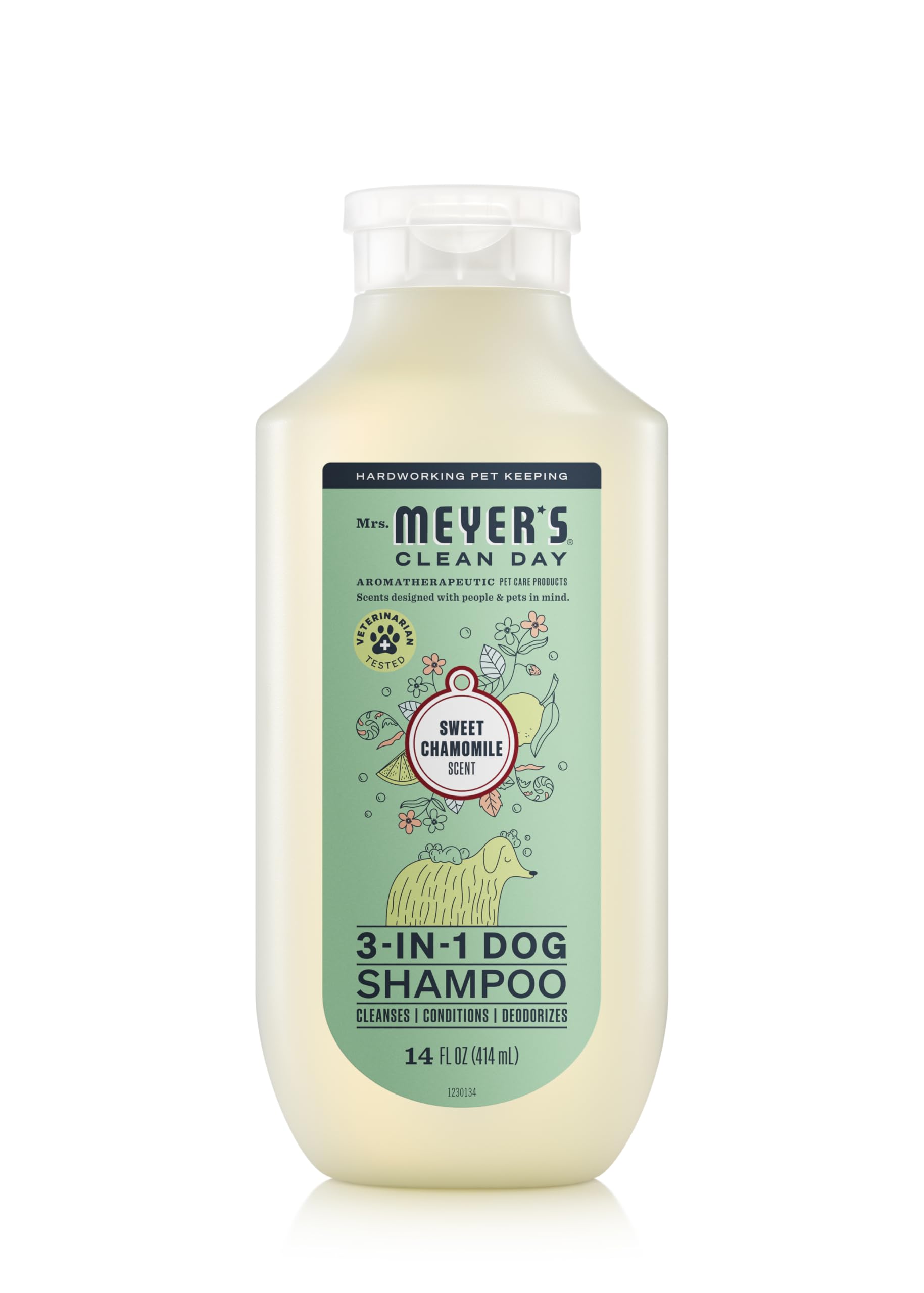 Mrs. Meyer'S Clean Day 3 In 1 Dog Shampoo, Sweet Chamomile Scent, 14Oz
