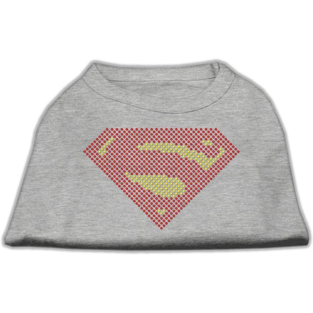 Mirage Pet Products Super Rhinestone Pet Shirt, X-Small, Grey