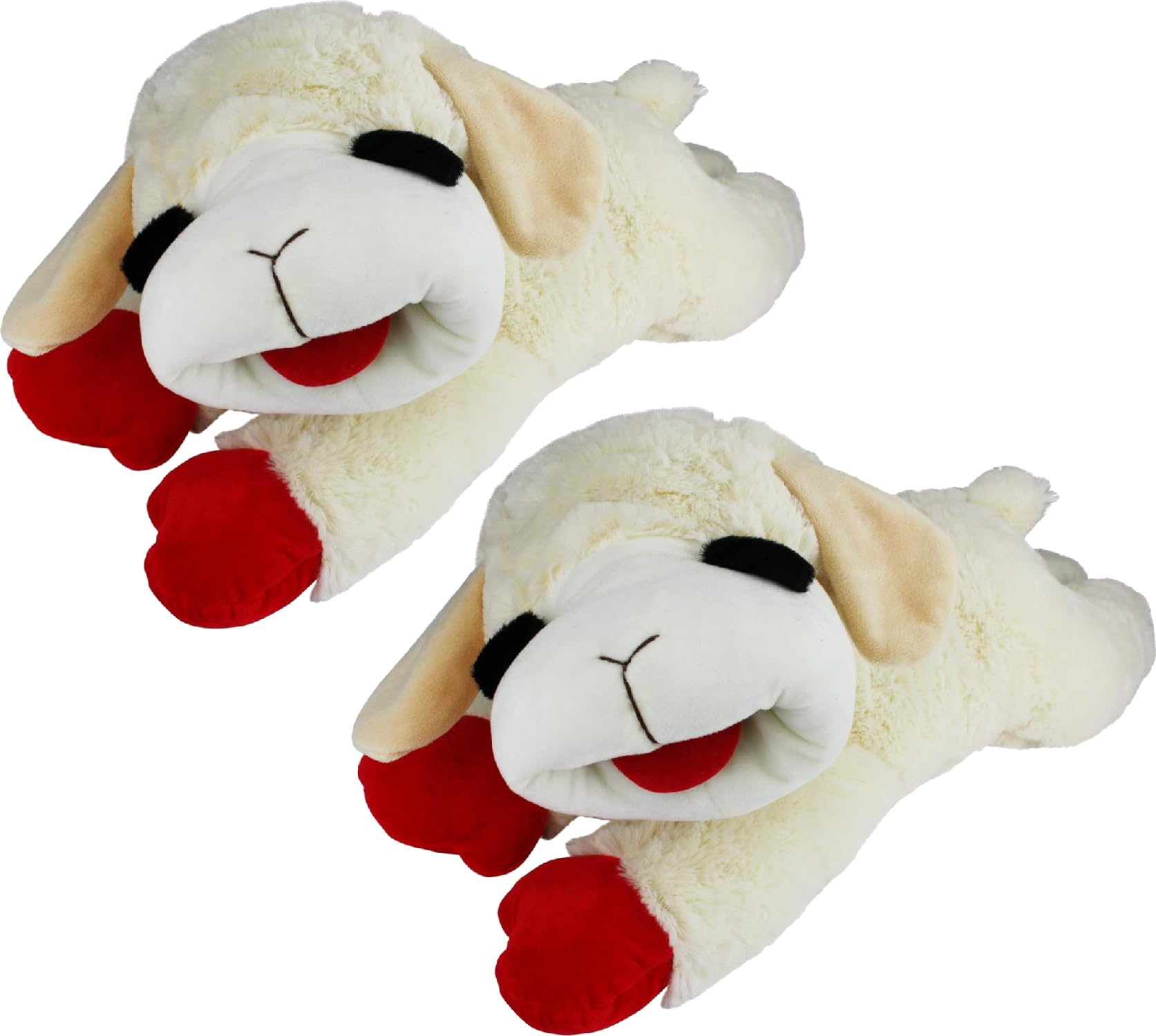 HDP Lambchop Plush Dog Toy 24'' with Squeaker Color:White 24'' Size:Set of 2