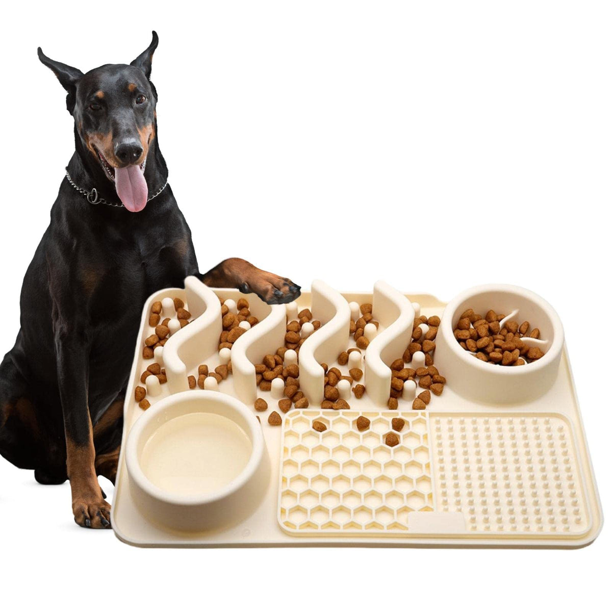 Ohmopie Slow Feeding Mat For Dogs 16'X11' Large Size Anti-Slip Dog Lick Mat With Suction Slow Feeder Perfect For Wet And Dry F