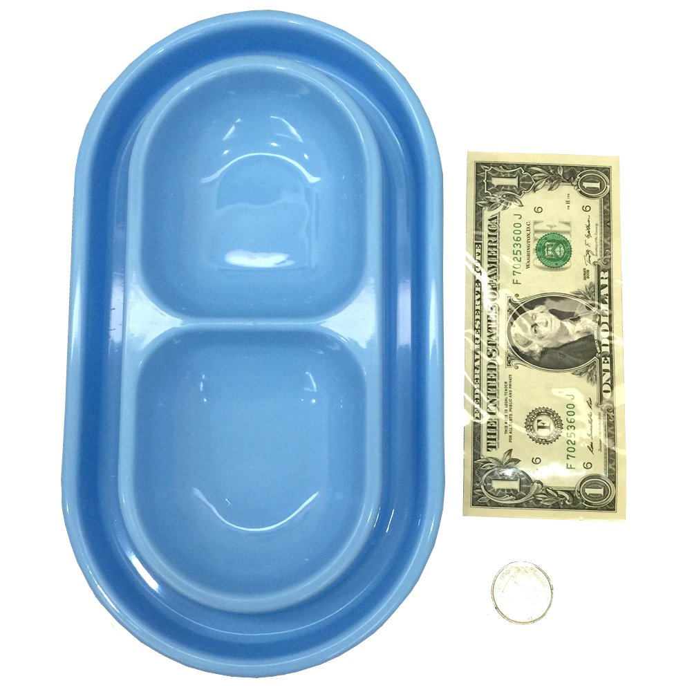 GRPET Cat Kitten Dish Dog Puppy Feeder Pet Bowl 3 Colors New Light Blue