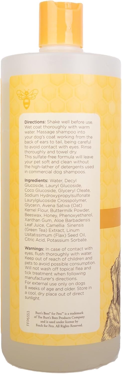 Burt'S Bees For Pets Oatmeal Dog Shampoo With Colloidal Oat Flour And Honey, 2Pk, 95% Natural Origin Formulas, Shampoo For Dogs