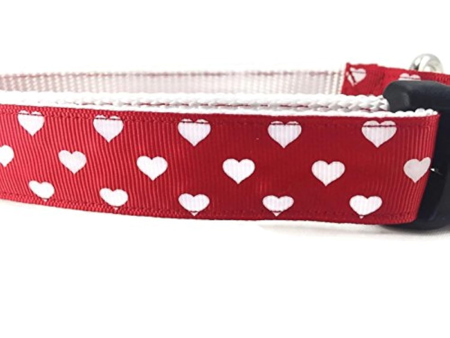 Spring Dog Collar, Caninedesign, Valentine, St Patricks Day, Easter, 1 Inch Wide, Adjustable, Nylon, Medium And Large (Hearts, L