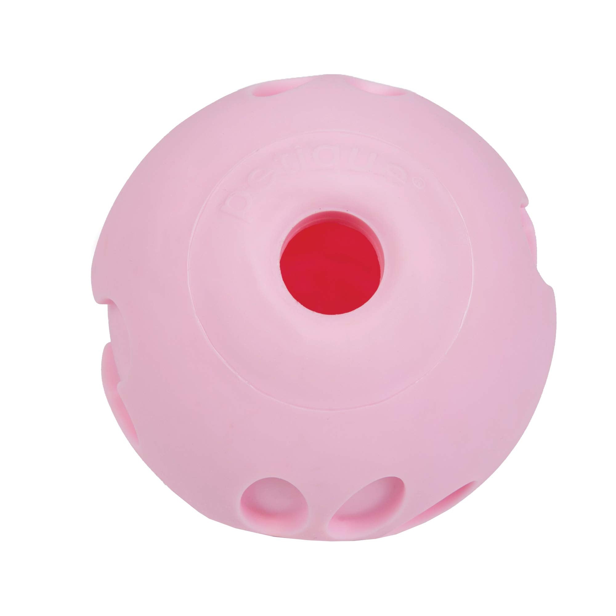 Petique Pink Paw Me! Treat Ball Dispenser And Dog Toy: Engaging Design, Squishy Texture, Easy Rolling, Interactive Play, Keeps P