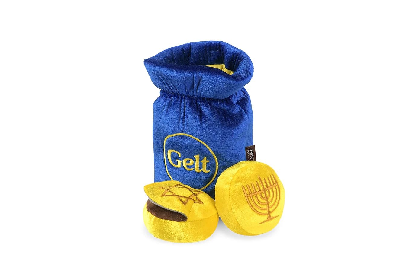 P.L.A.Y. PET LIFESTYLE AND YOU P.L.A.Y. Paw-nukkah Winter Holiday Themed Plush Squeaker Crinkle Dog Toy - Great for Puppies Dogs