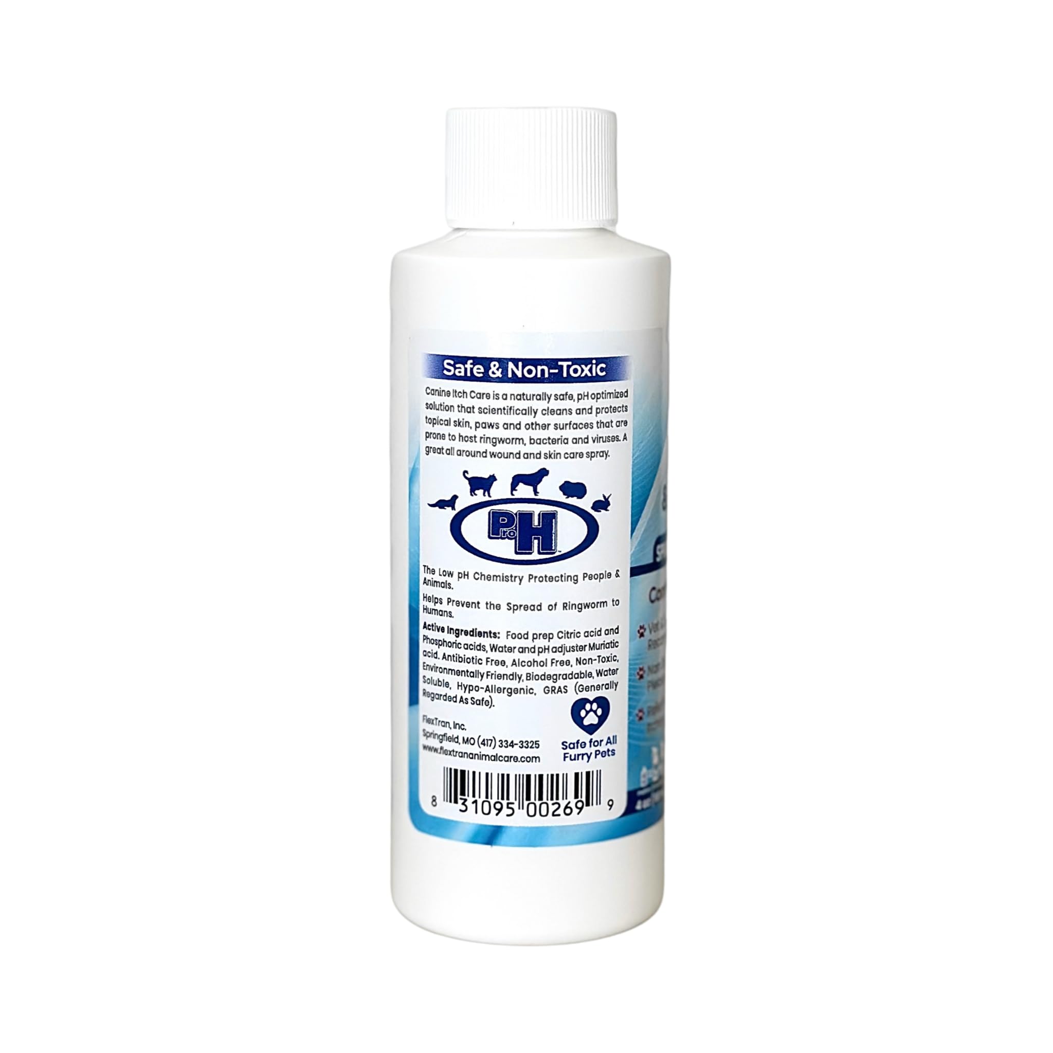 FlexTran Canine Itch Care Spray - Hot Spot & Itch Relief for Dogs & Cats, 32 oz, Clear, Model: canine2699