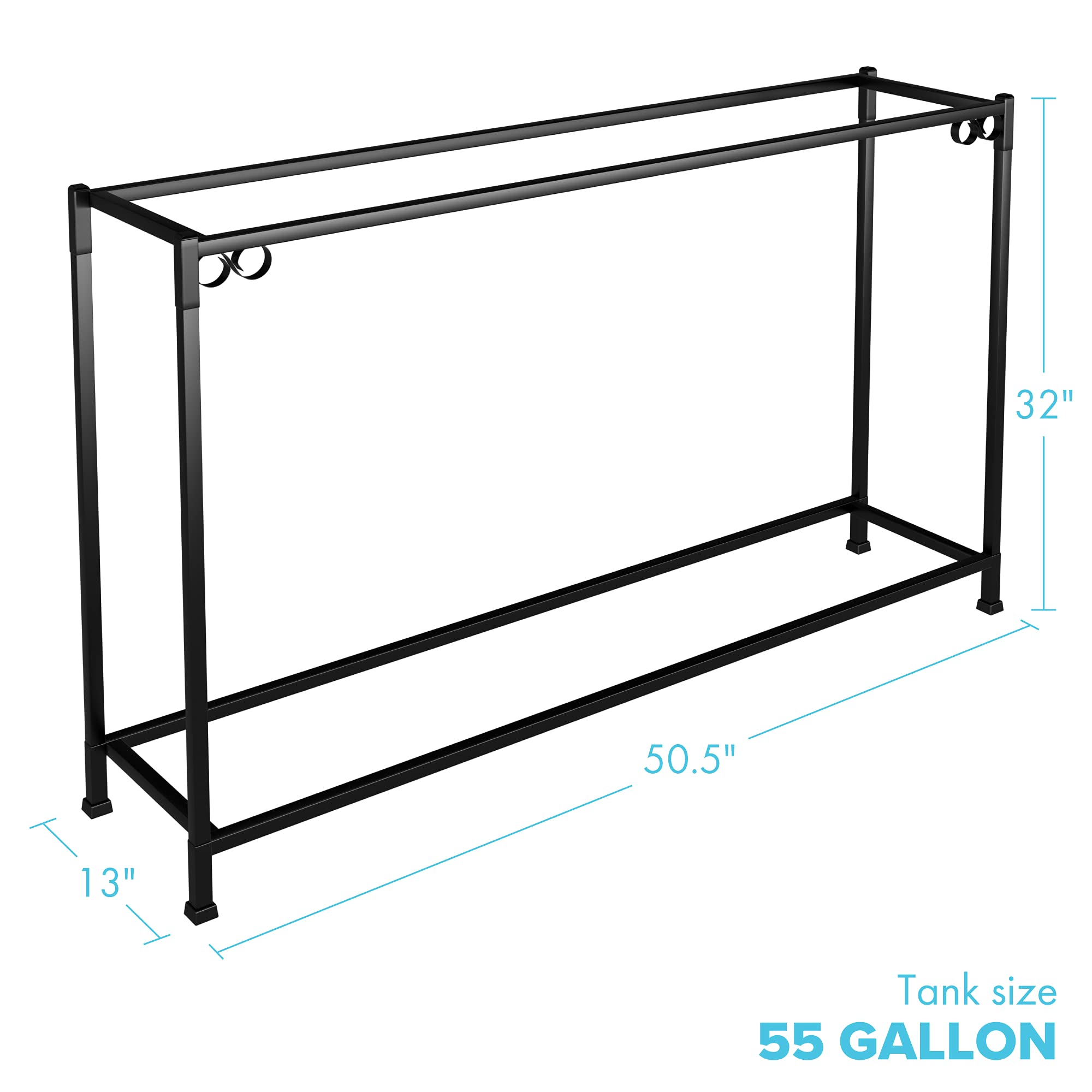 Titaneze 55 Gallon Double Aquarium Stand (2 Stands In 1), Fish Tank Stand, Bird Cage Stand, 50.5' W X 32' H X 13' D