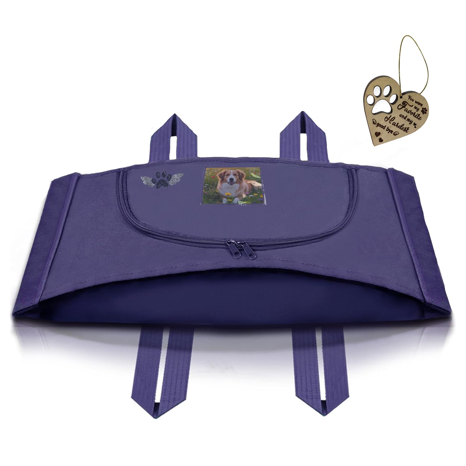 Lzhtime Pet Burial, Eco Friendly Pet Body Bag Suitable For All Kinds Of Pets Pet Casket For Burial And Cremation(Blue,L)