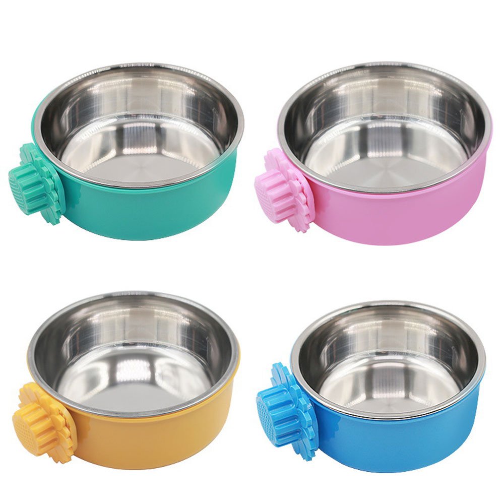 DEVILMAYCARE Pet Feeder Dog Bowl Stainless Steel Food Hanging Bowl Crates Cages Dog Parrot Bird Pet Drink Water Bowl Dish Access