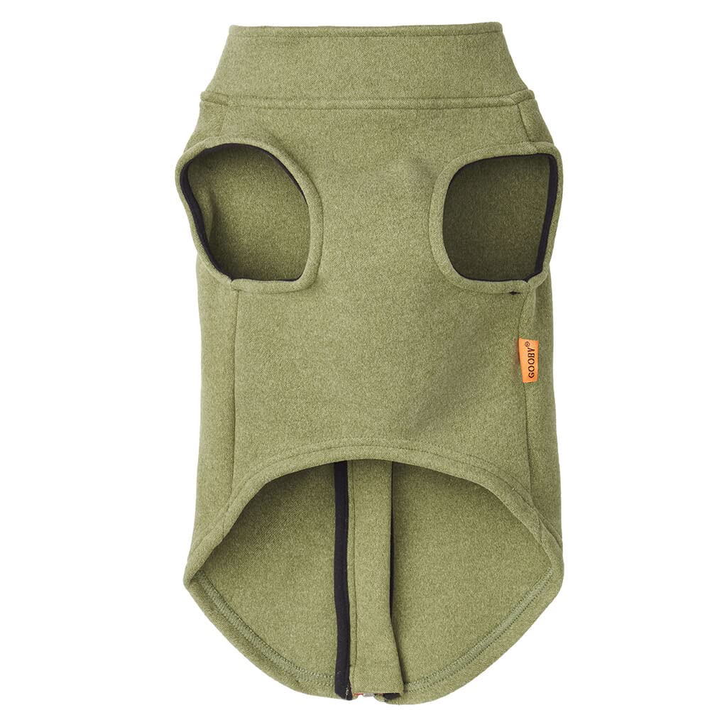 Gooby Zip Up Microfiber Fleece Dog Sweater - Green, Small - Warm Double Layered Soft Microfiber Fleece Step-In Dog Jacket Without Ring Leash - Winter Dog Sweaters For Small Dogs And Medium Dogs