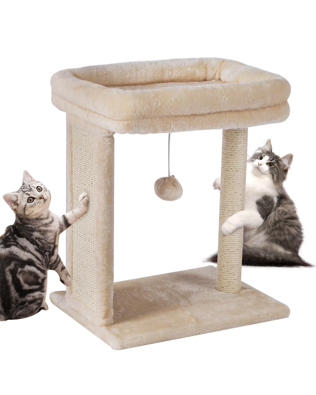 Syandlvy Small Cat Tree For Indoor Cats, Scratching Board With Perch, Scratching Post For Small Cats, Kittens Scratcher With 2 D