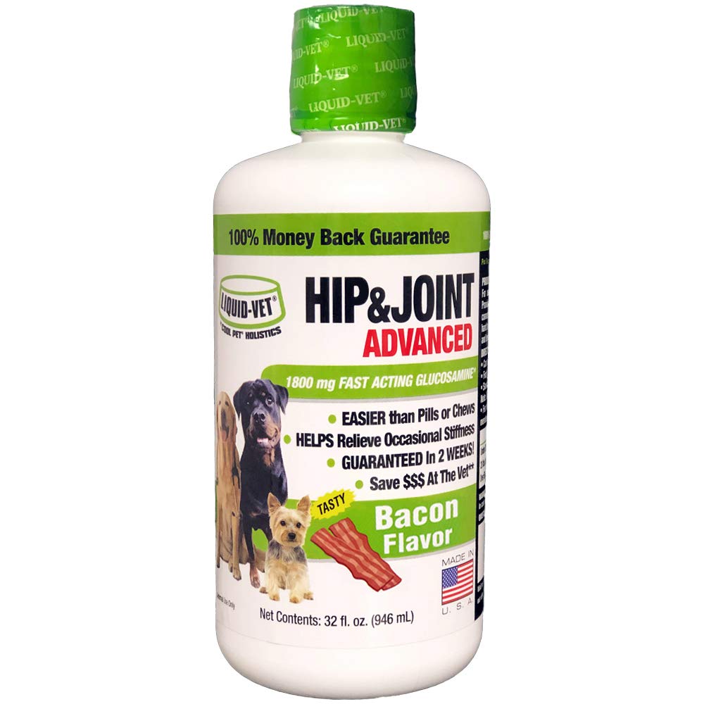 Liquid-Vet By Cool Pet Holistics K9 Hip & Joint Advanced Formula, Bacon Flavor, 32 Oz