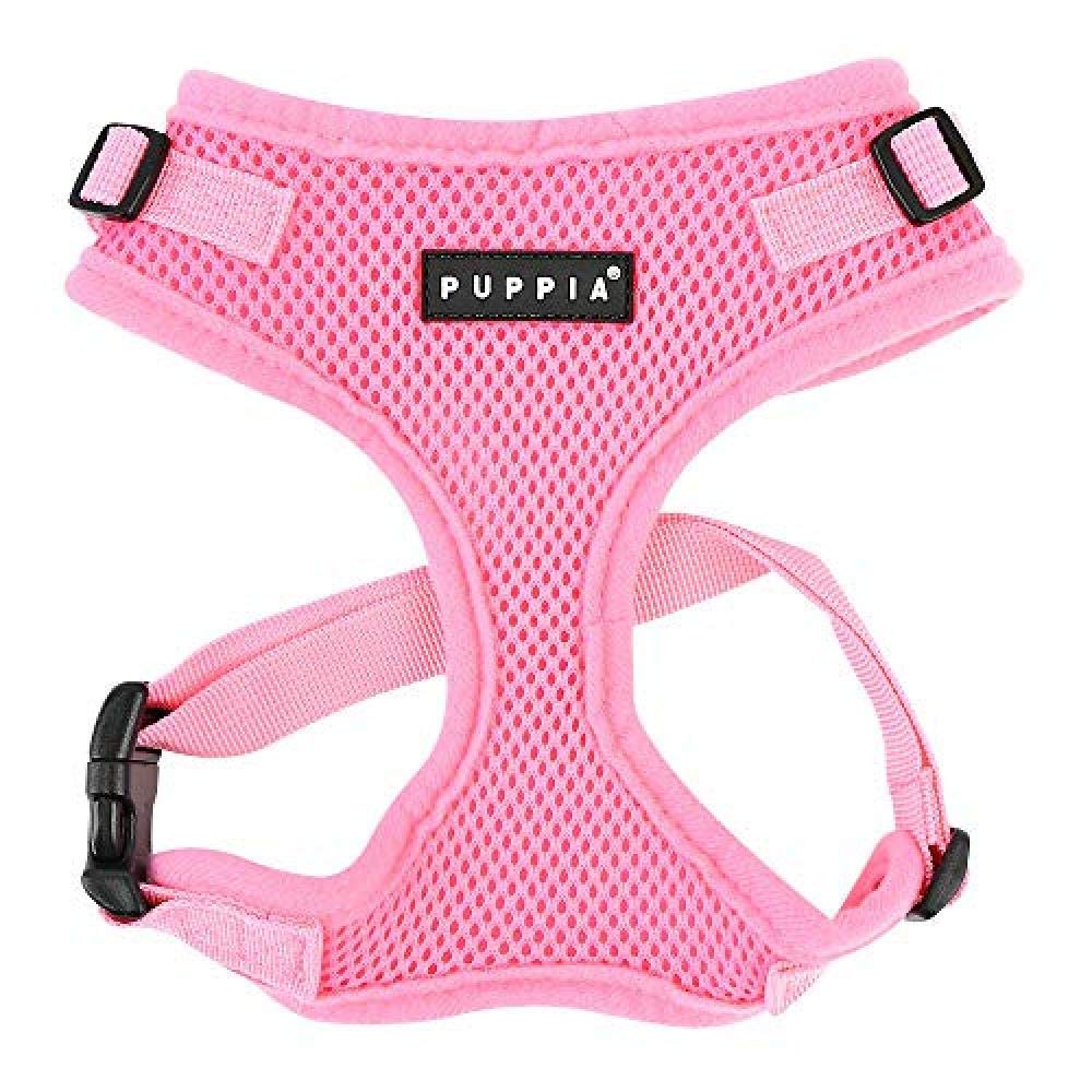 Authentic Puppia Ritefit Harness With Adjustable Neck, Pink, Small