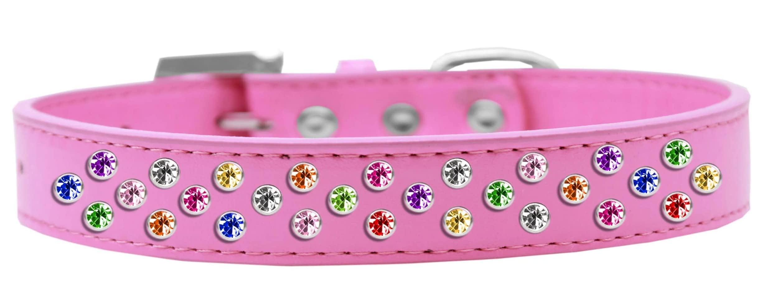 Mirage Pet Products Sprinkles Dog Collar with Confetti Crystals, Size 12, Red