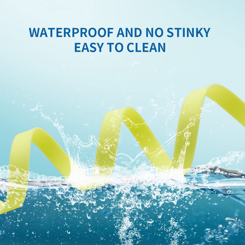 Waterproof Dog Training Leash 50Ft 30Ft 15Ft 10Ft 5Ft Heavy Duty Recall Long Lead For Large Medium Small Dogs (10Ft, Light Yello