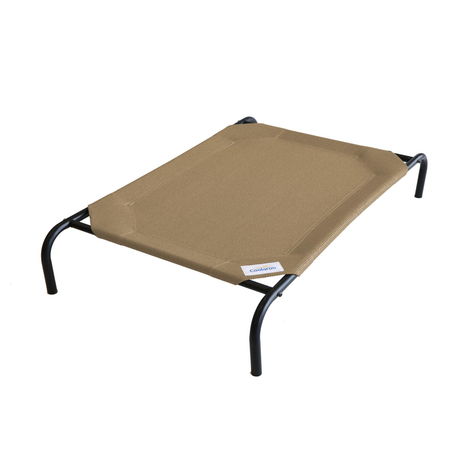Coolaroo Elevated Dog Bed - Large, 51"x31.5", Nutmeg, 100% Recyclable High Density Polyethylene, Model 458959, Indoor/Outdoor Use