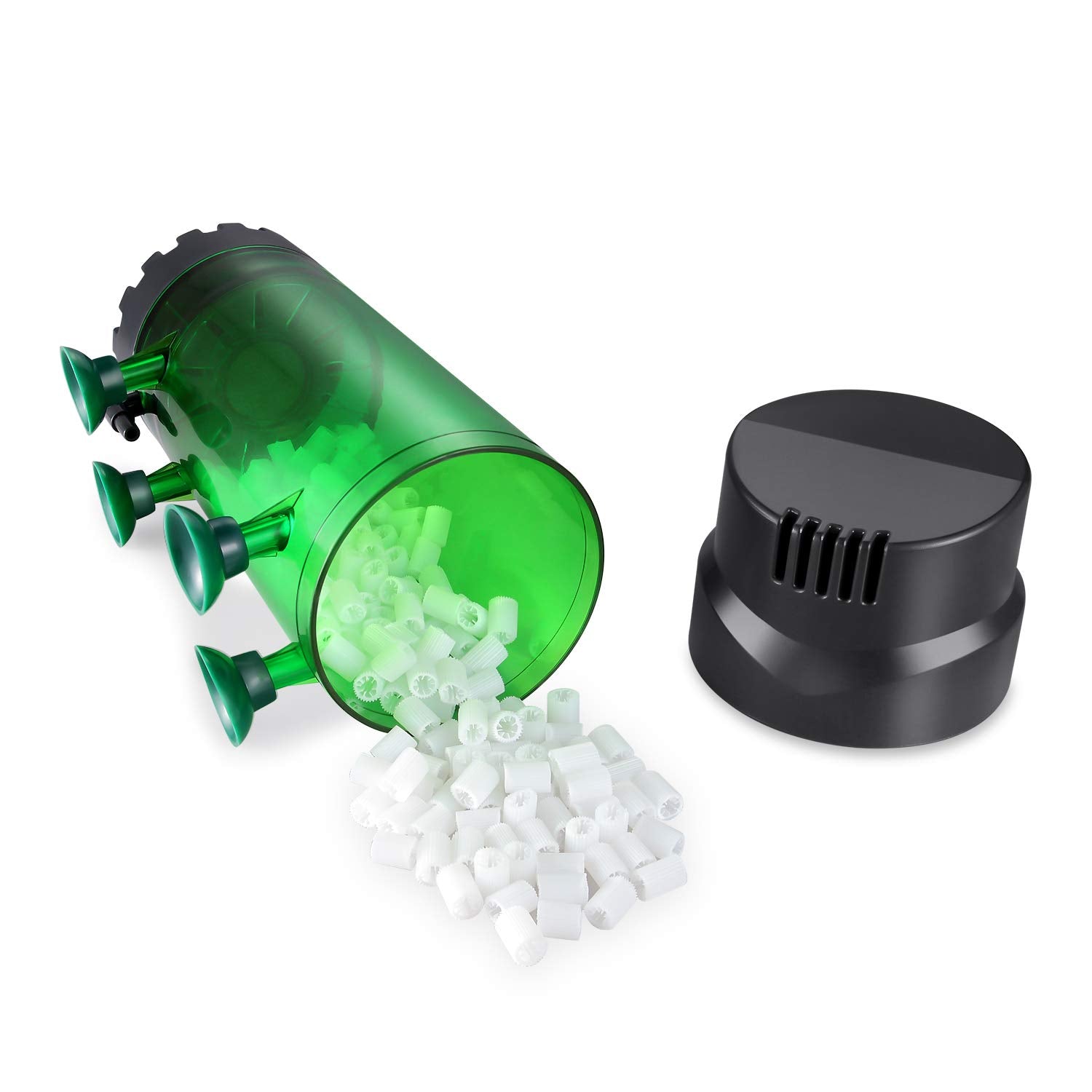 Qanvee Fluidized Moving Bed Filter Bubble Bio Media Reactor For Aquarium Fish Tank With Air Stone And Sponge Filter (Lh-600)