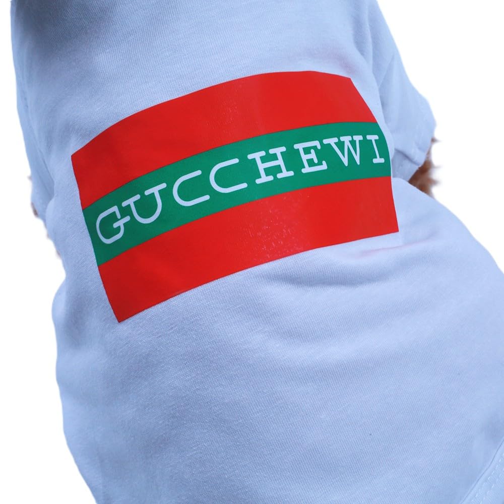 Dog T-Shirt Tee Clothes Vest Lightweight Stretchy Soft Cool Breathable Puppy (Gucchewi, X-Large)