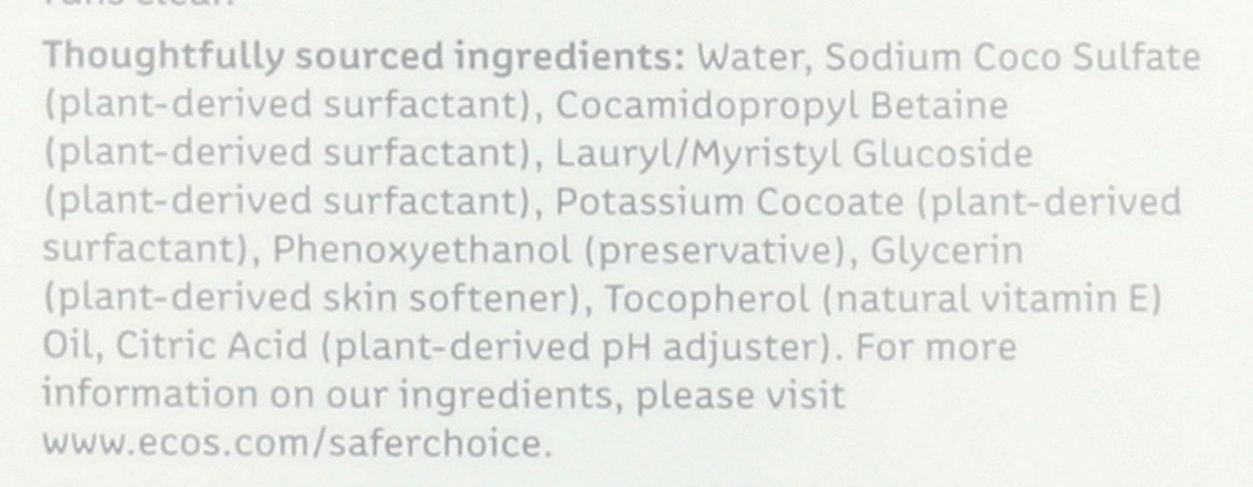 Ecos Hypoallergenic Conditioning Shampoo 17Oz,Clear