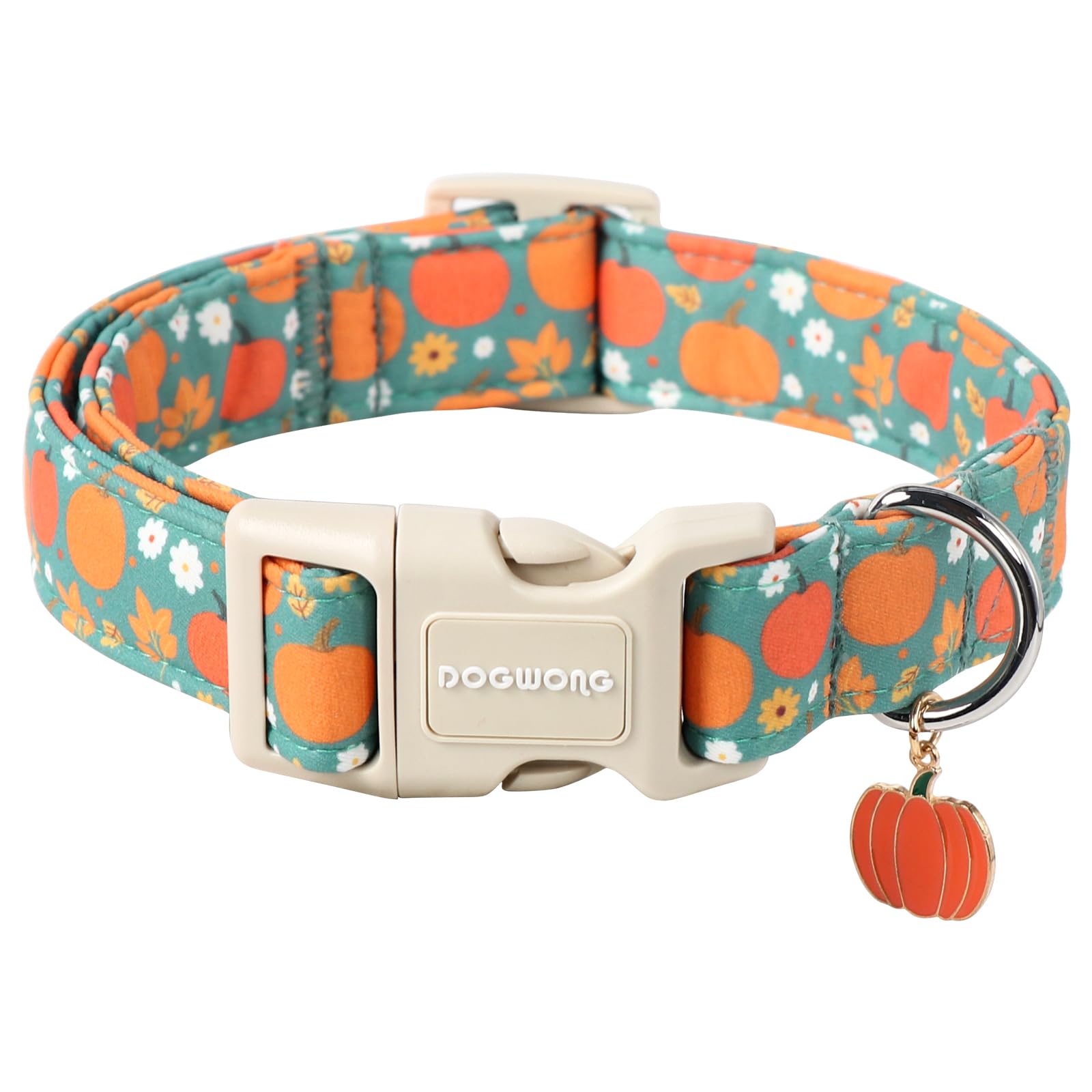 Dogwong Fall Pumpkin Dog Collar- Cute Fall Holiday Dog Collars Adjustable Halloween Dog Collar For Small Medium Large Dogs Xs