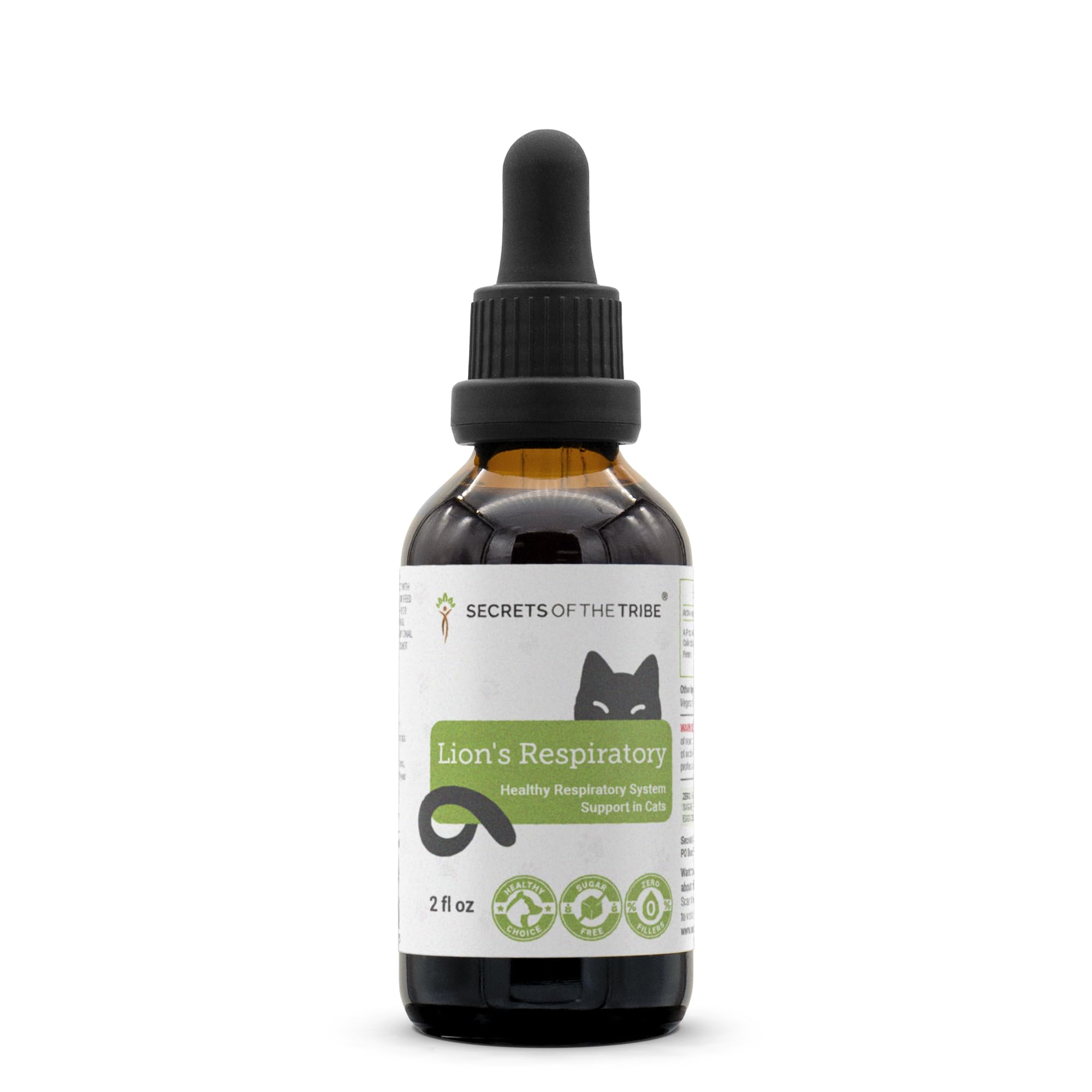 Lion's Respiratory | Natural Herbal Dietary Supplement for Cats | Healthy Respiratory System Support in Cats | Alcohol-Free Extr