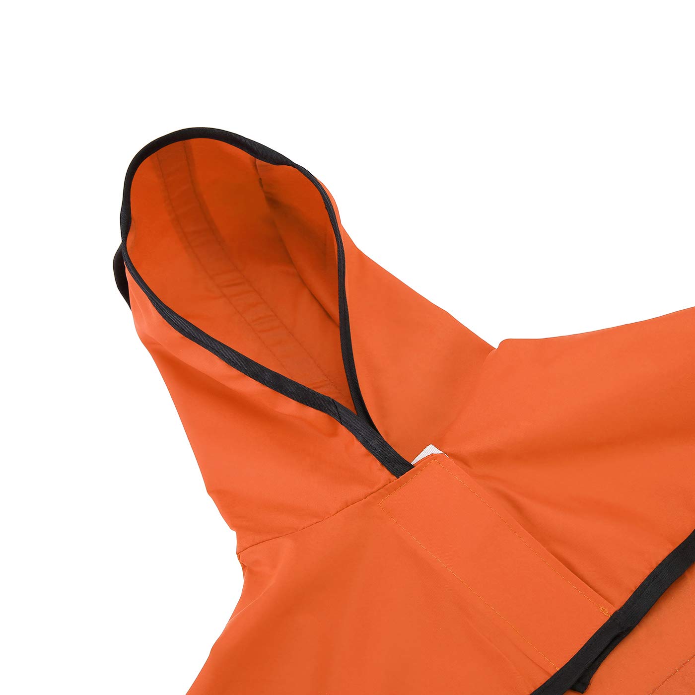 Hde Dog Raincoat Hooded Slicker Poncho For Small To X-Large Dogs And Puppies Safety Orange - L