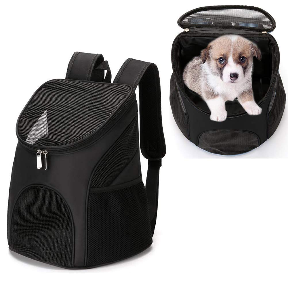 Dog Carrier Backpack Breathable For Small Pets/Cats/Puppies, Pet Carrier Bag With Mesh Ventilation, Safety Features And Cushion 