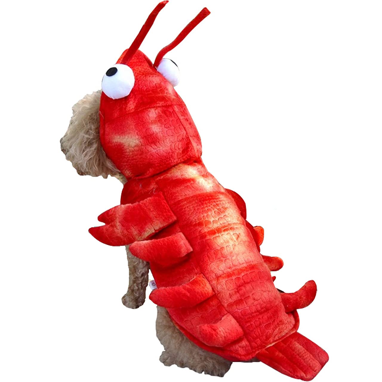 Dog Lobster Costume Pet Halloween Christmas Cosplay Costumes Funny Puppy Cat Winter Coat Hoodie Outfits Sweater Clothes (S)
