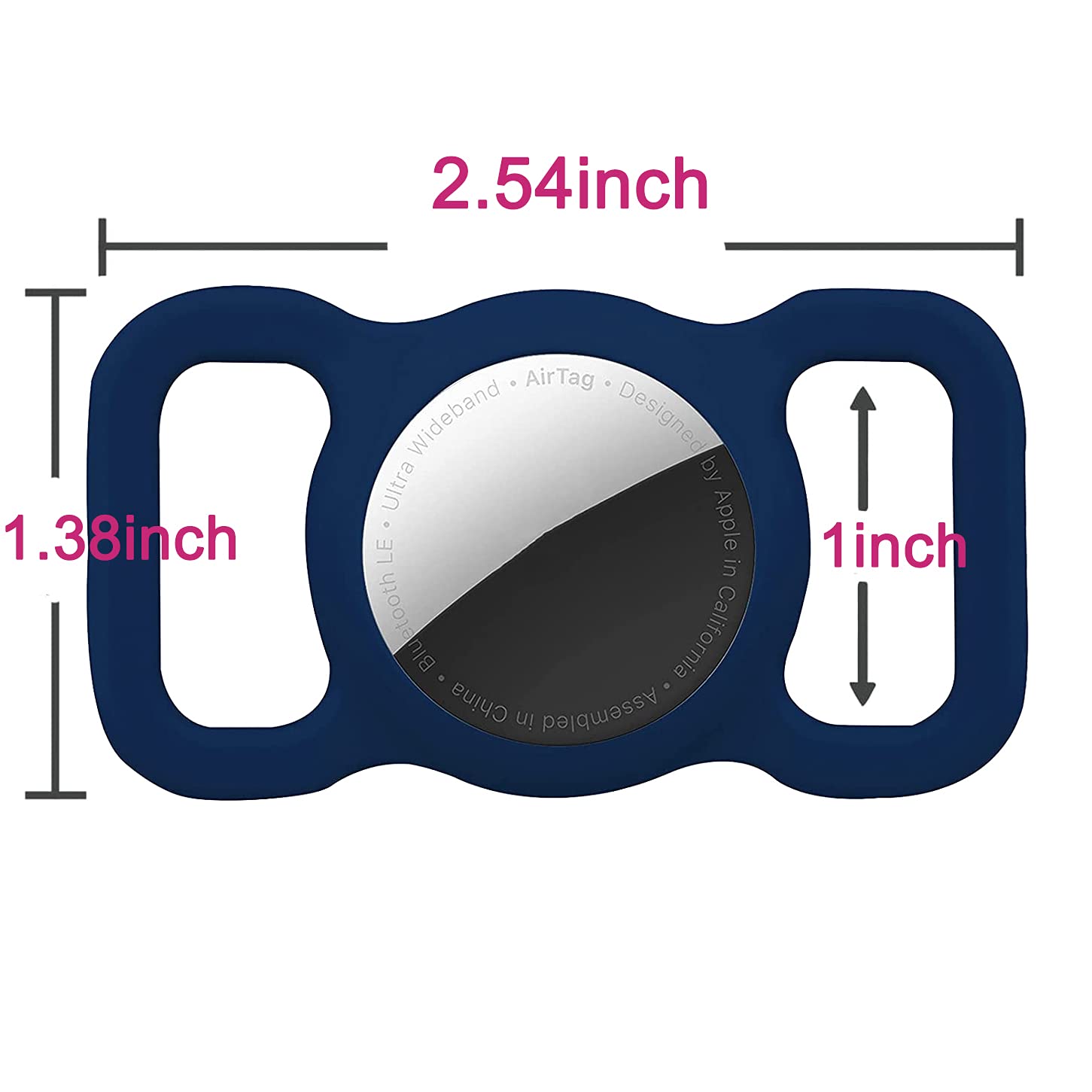 Silicone Case Compatible With Apple Airtag,Dog Cat Collar Pet Loop Holder For Airtags,Slide On Sleeve Compatible With Airtag Nav