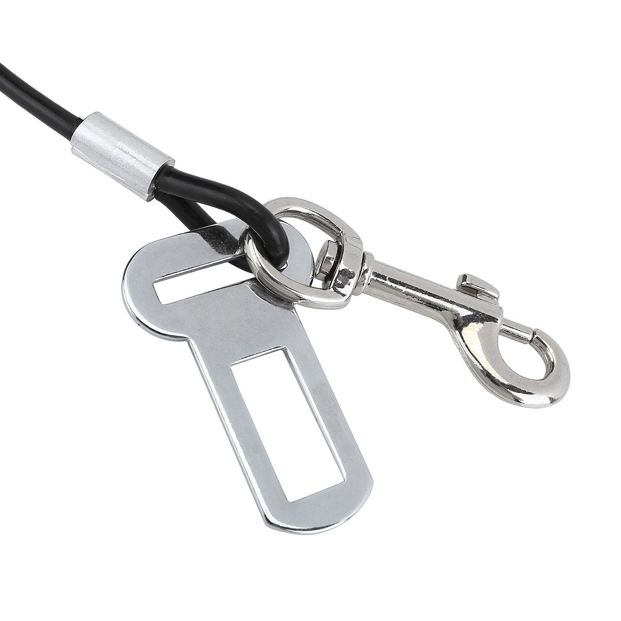Mogoko Chew Proof Dog Car Seatbelt Safety Restraint Pet No-Chew Tether Cable Stainless Steel Dog Leash Puppy Vehicle Seat Belt S