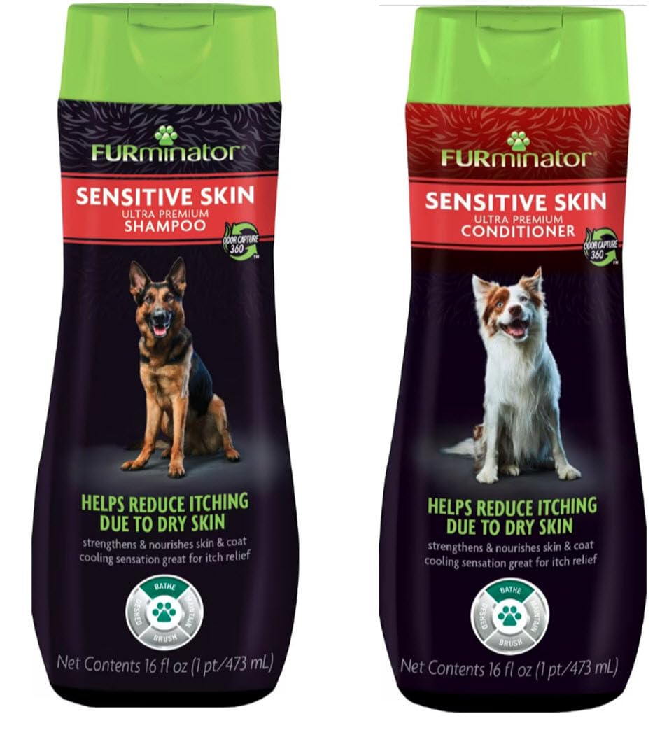 Furminator Deshedding Ultra Premium Shampoo & Conditioner Bundle. 16Oz.