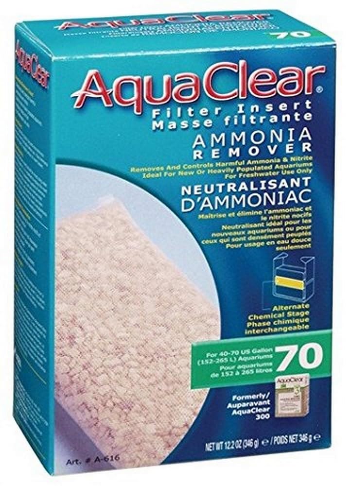 Aqua Clear Aquaclear 70 Ammonia Remover Inserts, Aquarium Filter Replacement Media, A616, White, 70-Gallon