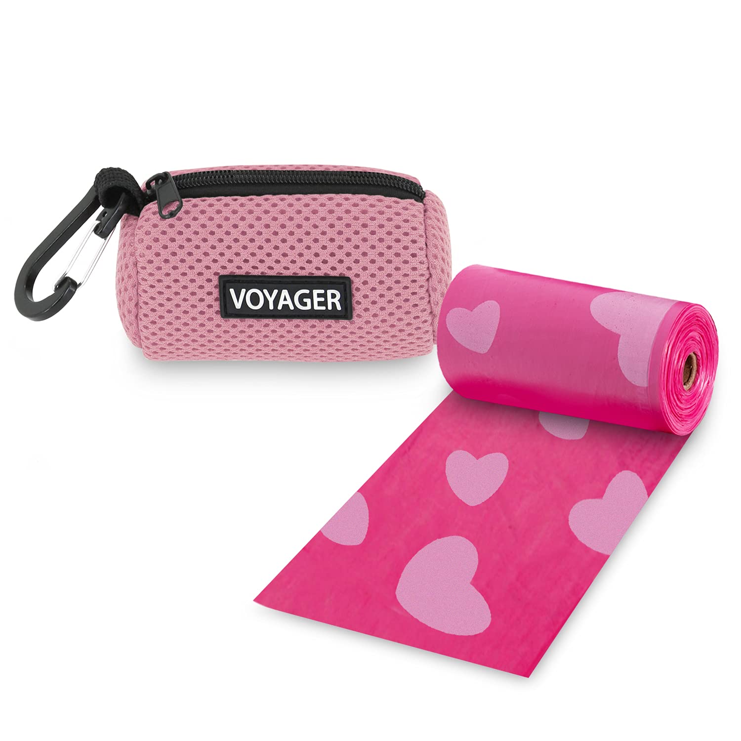 Best Pet Supplies Dog Poop Bag Holder Leash Attachment, Color, Reusable Mesh Dispenser Pouch For Travel, Walking, Park, And Outd