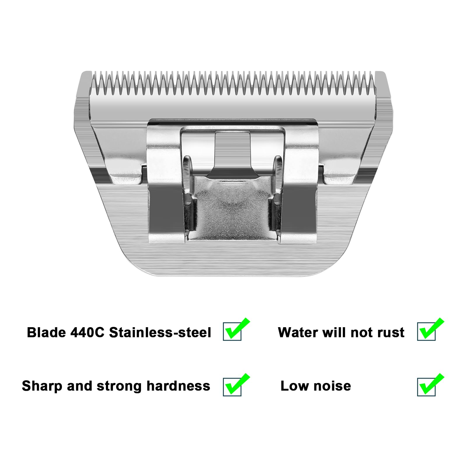 40W Detachable Dog Grooming Wide Blades,Compatible With Andis,Oster A5,Wahl Km10 Series Clippers,Cut Length 1/100''(0.25Mm)