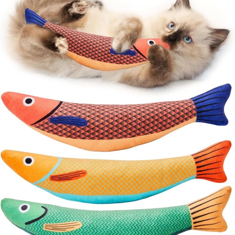 Dog Trust Realistic Lifelike Teeth Cleaning Multicolor Cat Toy Fish Plush 1Pcs Interactive Small Soft Training Funny Portable Pe