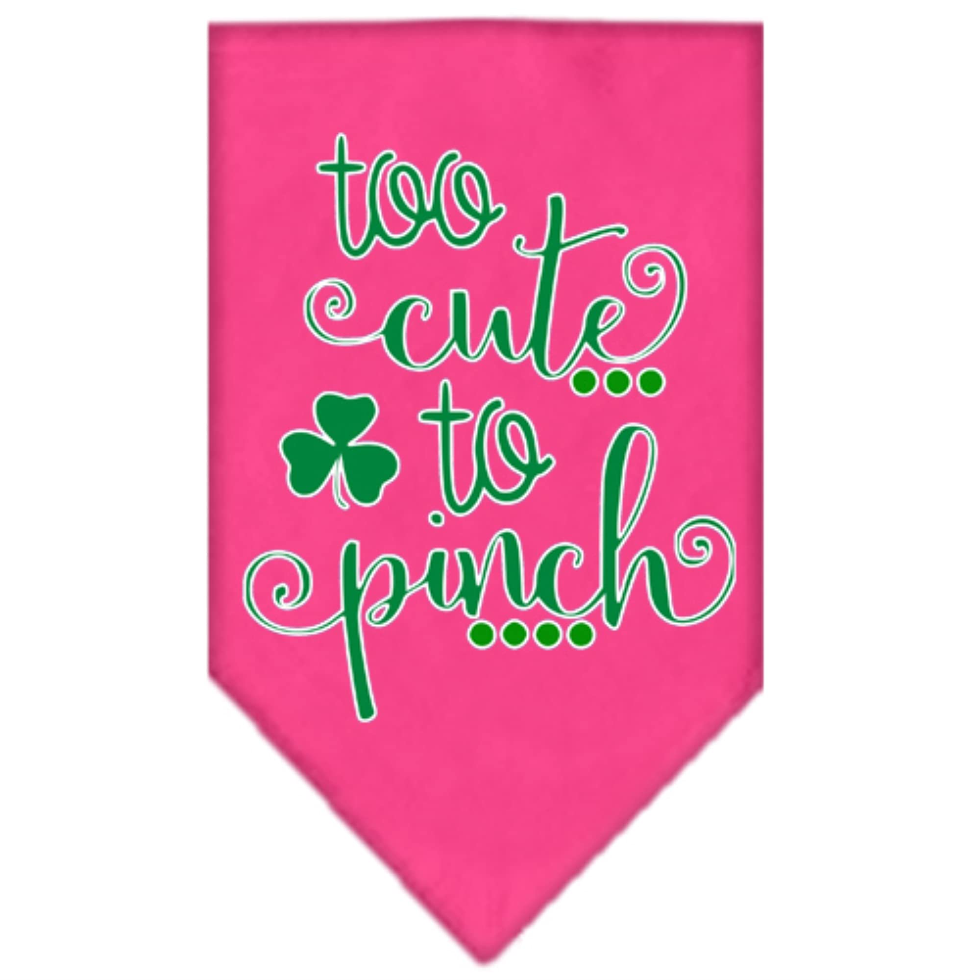 Mirage Pet Products Too Cute to Pinch Screen Print Bandana Bright Pink Large