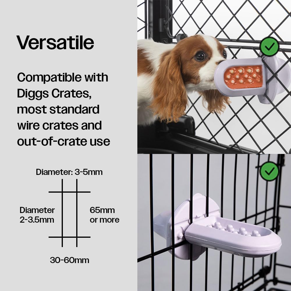 Diggs Groov Crate Training Aid For Puppies - Dog Crate Licking Toy And Puppy Training Aid - Safe, Calming Dog Enrichment Kennel