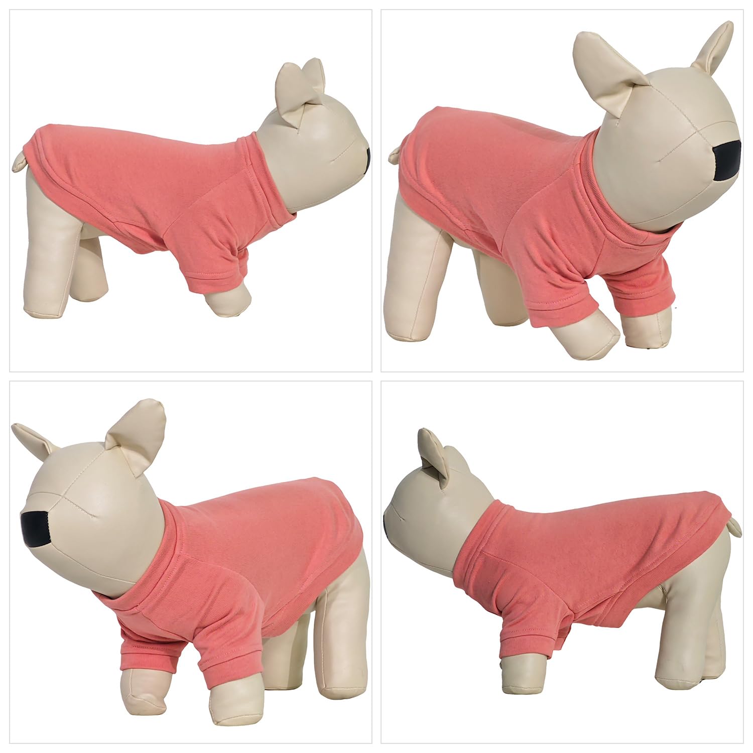 Lovelonglong Dog Pullover Sweatshirt Autumn Winter Cold Weather Dog T-Shirts For Small Medium Large Size Dogs Chihuahua Clothes Lotus Pink Xs