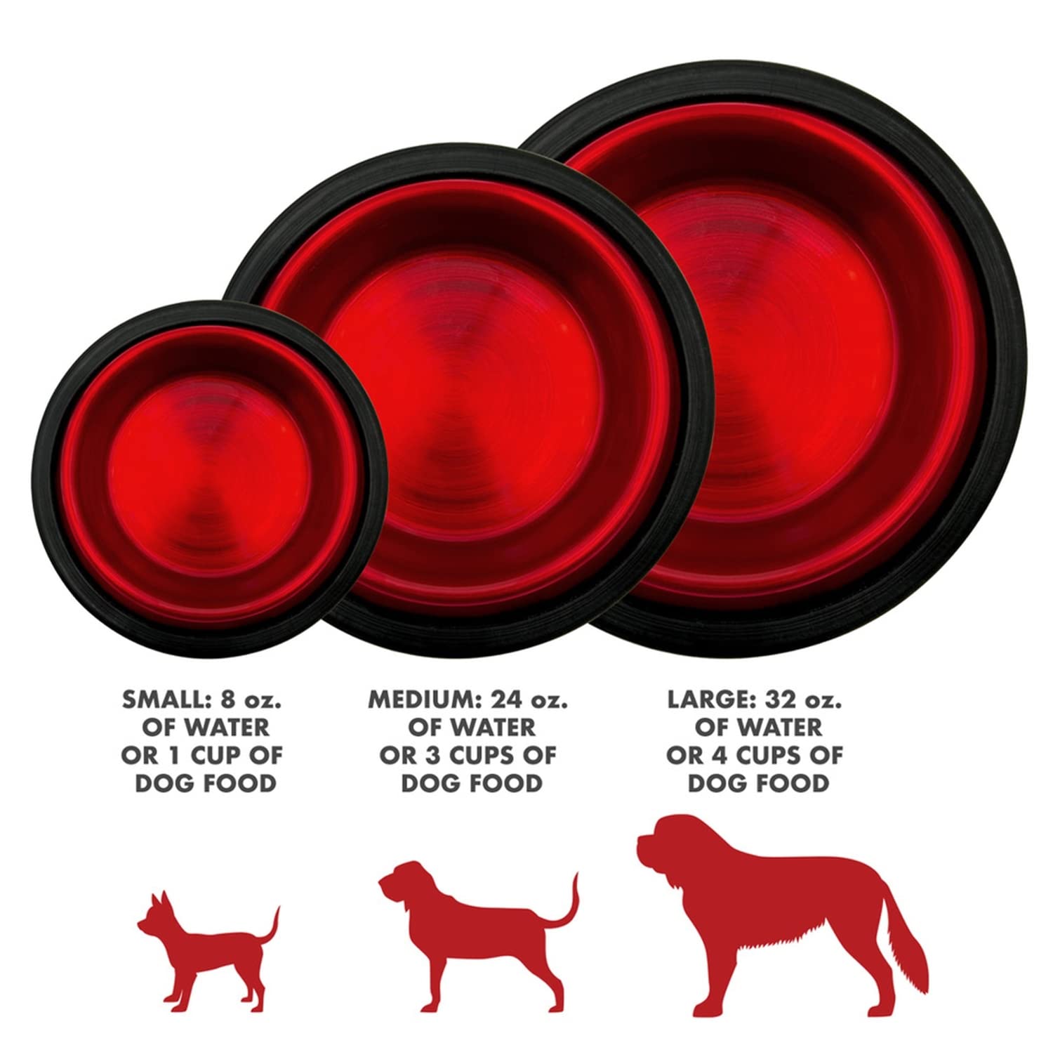 Danner Stainless Steel, Anti-Skid Pet Bowl, Sangria, 8 Oz, (73010)