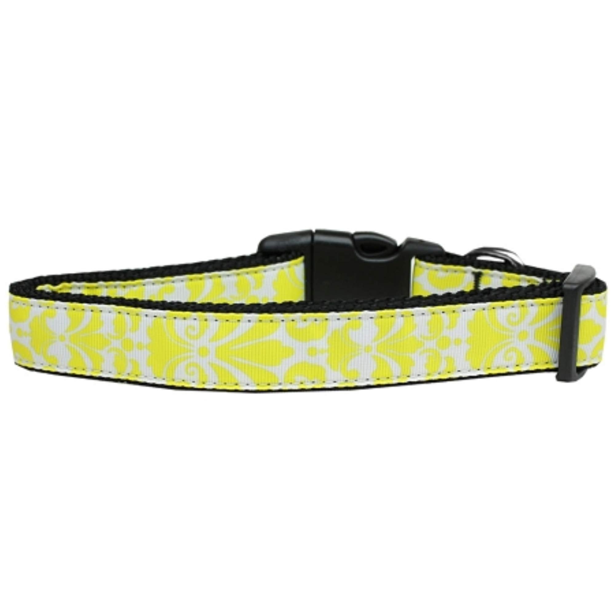 Pet Dog & Cat Nylon Collar, &quot;Damask&quot; *Available in 10 different colors!* Yellow Cat Collar