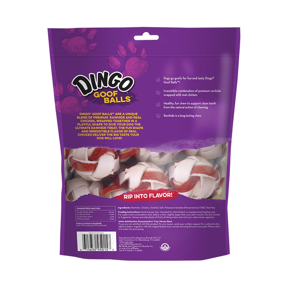Dingo Goof Balls, Chicken, 4.2 Ounce (pack of 6)
