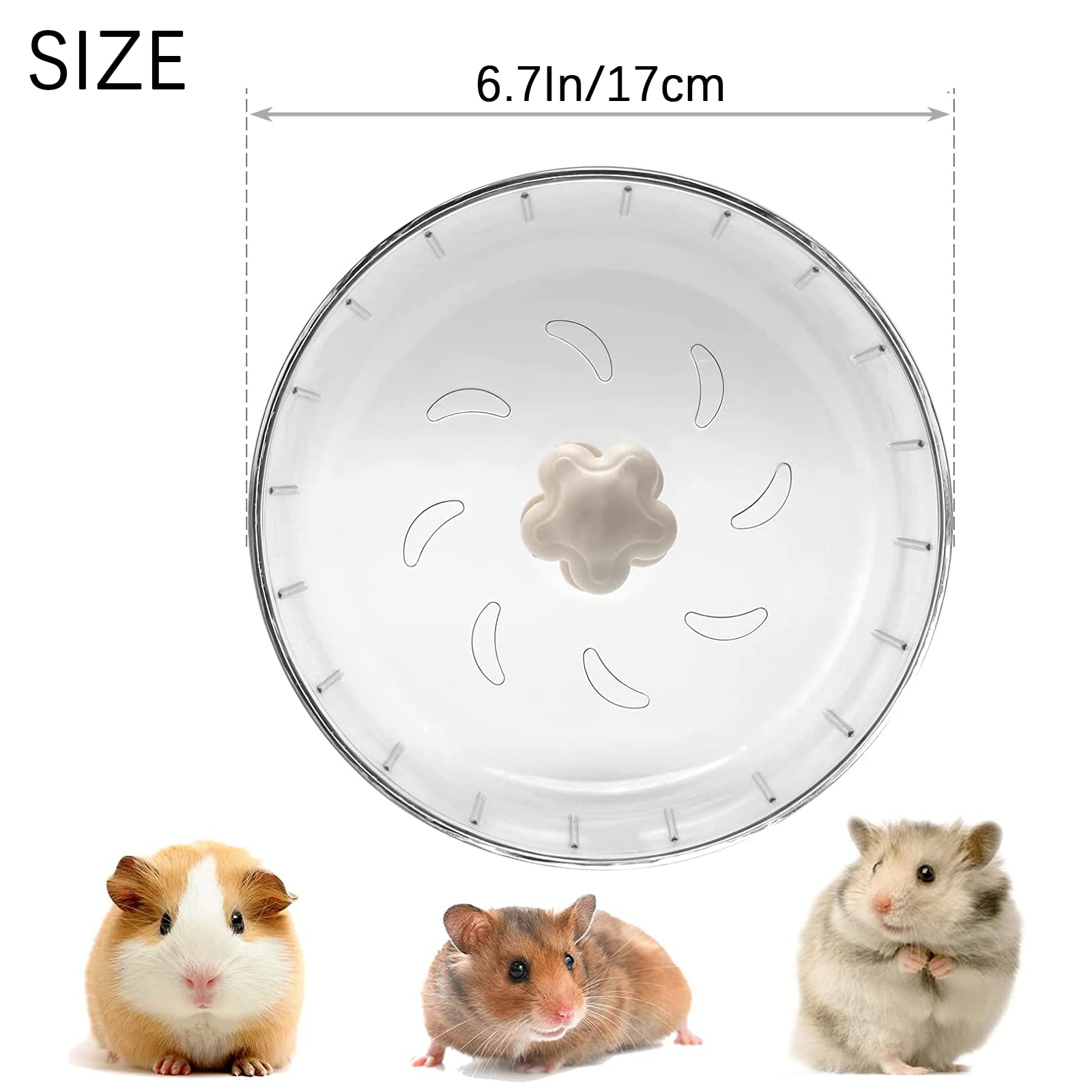Goldeal 6.7Inchs Silent Hamster Wheel, Hamster Toys For Hamster Cage, Super Mute Spinner Exercise Running Wheel For Small Hamsters, Gerbils, Or Mice (6.7Inchs)