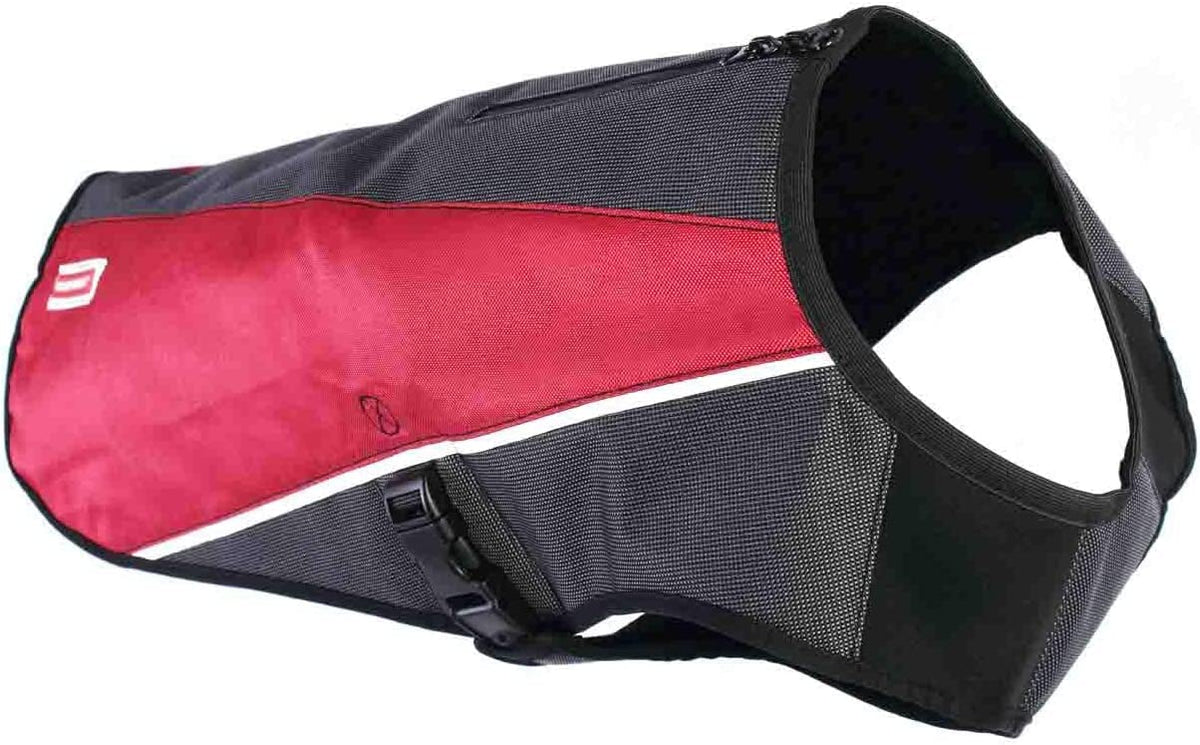 Ezydog Element Best Dog Jacket - Premium Wind And Waterproof Reflective Dog Coat For Safety And Protection - Provides Leash Access To Harness Or Collar (Scarlett, Medium)