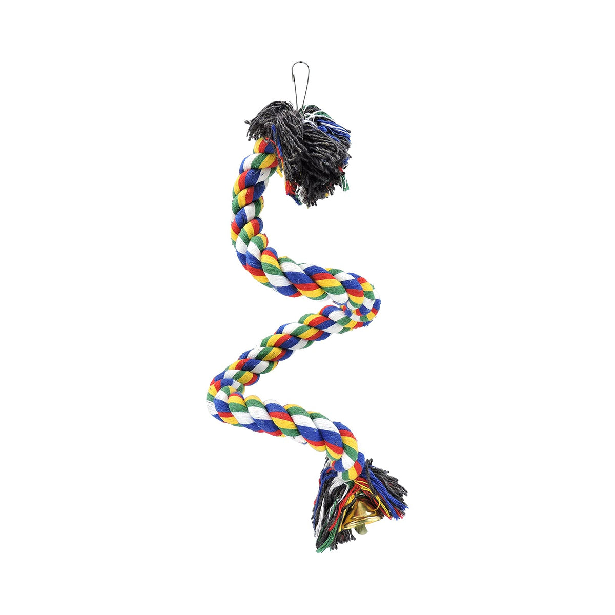 Wishlotus Bird Perches, Parrot Colorful Climbing Rope Swing Toys Parrot Stand With Bell And Hanging Clip For Parrots, Budgies, M