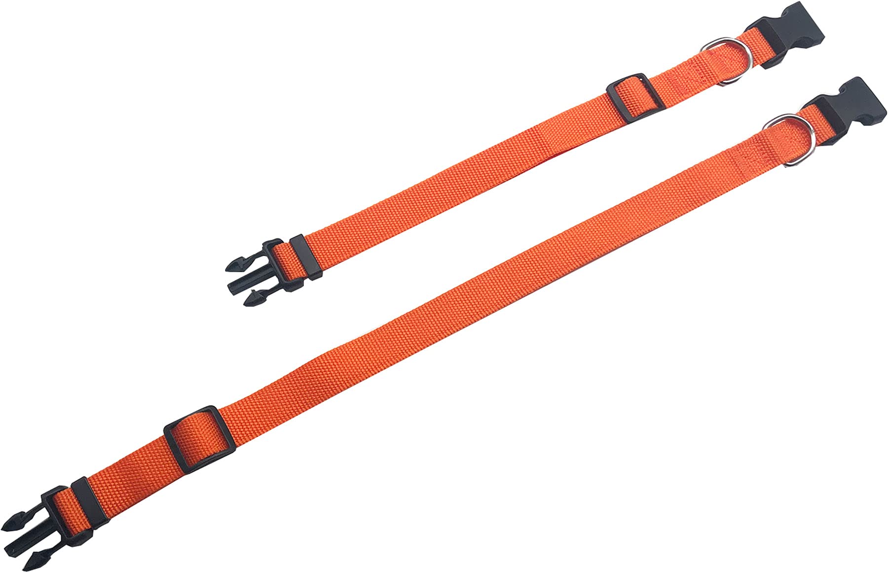 Adjustable Nylon Dog Collar, Durable Pet Collar 1 Inch 3/4 Inch 5/8 Inch Wide, For Large Medium Small Dogs (L(1' X 16-23'), Orange)