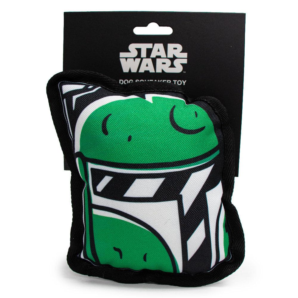 Buckle-Down Dog Toy, Star Wars, Ballistic Squeaker Boba Fett Head 5.0'' X 6.0''