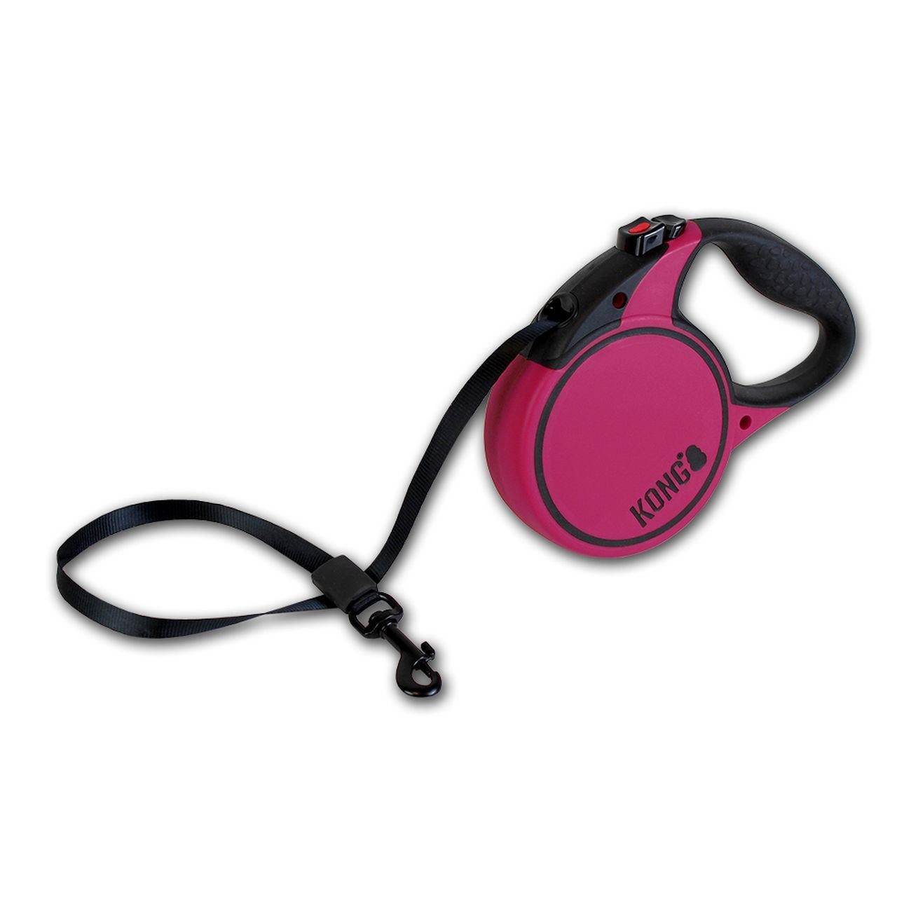 Alcott Kong Terrain Retractable Dog Leash, Small, Fuschia, 16 Long.