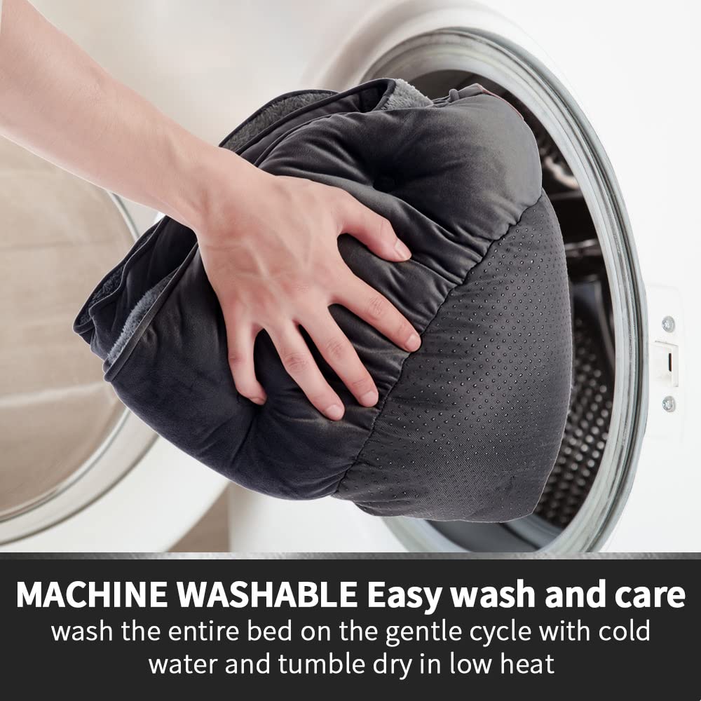 Asvin Medium Dog Bed For Medium Dogs, Large Cat Beds For Indoor Cats, Pet Bed For Puppy And Kitty, Extra Soft & Machine Washable With Anti-Slip & Water-Resistant Oxford Bottom, Brown, 25 Inches