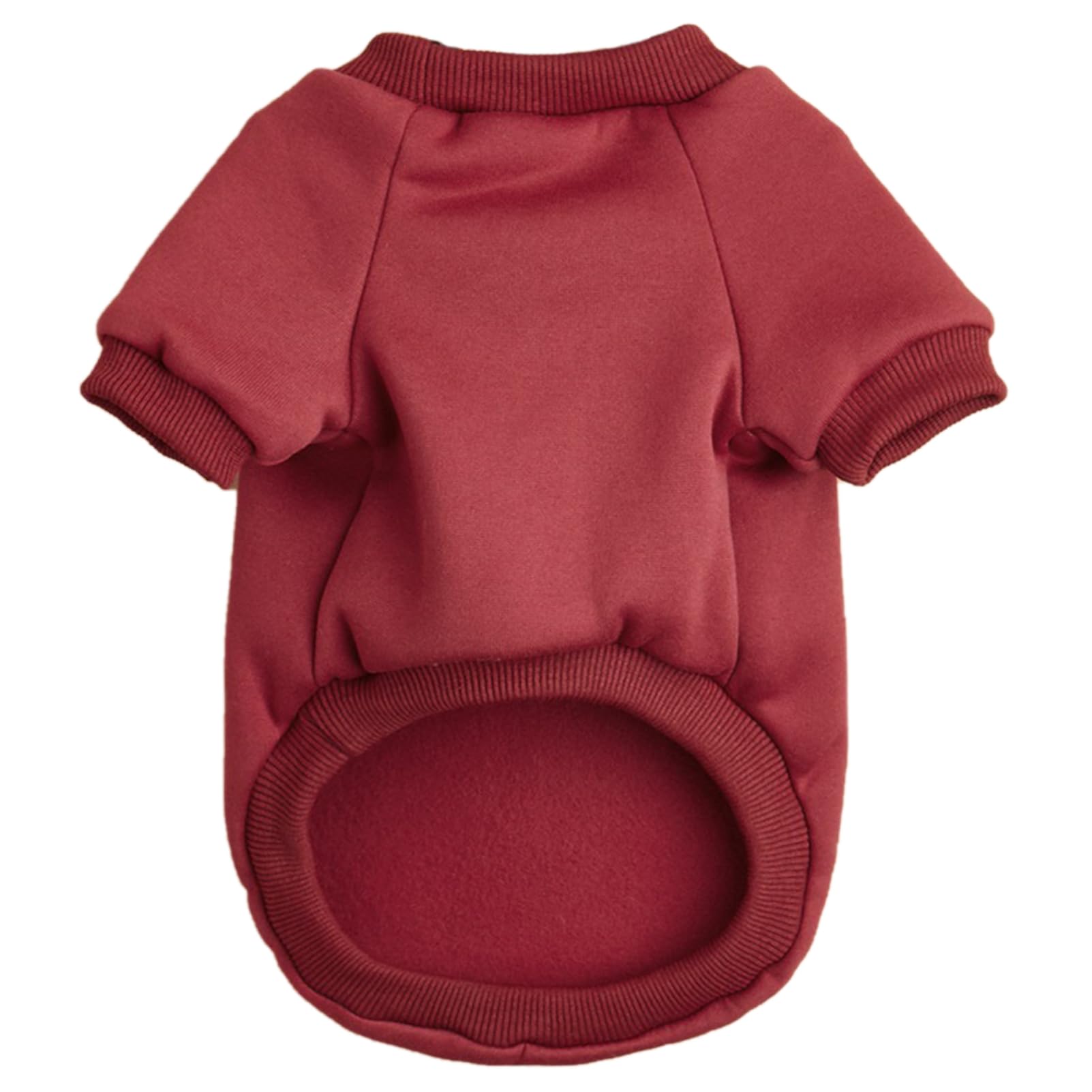 Jouhoi Puppy Sweater For Small Dogs Clothes Warm Winter Cat Clothe Pet Sweatshirt Knitwear Doggie Kitten Clothing, Wine, Xx-Smal